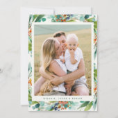 Elegant Merry Christmas Greenery Botanical Feestdagenkaart (Achterkant)