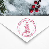 Elegant Merry Christmas & Happy New Year  Rubberstempel