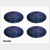 Elegant Merry Christmas & Happy New Year Sticker (Vel)