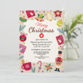 Elegant Merry Christmas Holiday Greeting Card Kaart (Staand voorkant)