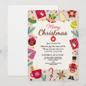 Elegant Merry Christmas Holiday Greeting Card Kaart (Voorkant / Achterkant)