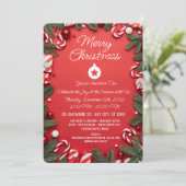 Elegant Merry Christmas Holiday Greeting Card Kaart (Staand voorkant)