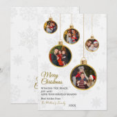 Elegant Merry Christmas Ornament Photo Kaart (Voorkant / Achterkant)