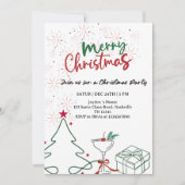 Elegant Merry Christmas Party - Festive Holiday  Kaart (Voorkant)