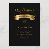 Elegant Merry Christmas Personalized Invitation Kaart (Voorkant)