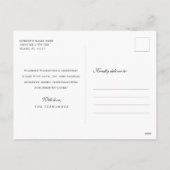 Elegant Merry Christmas Photo Eenvoudig script Feestdagenkaart (Achterkant)