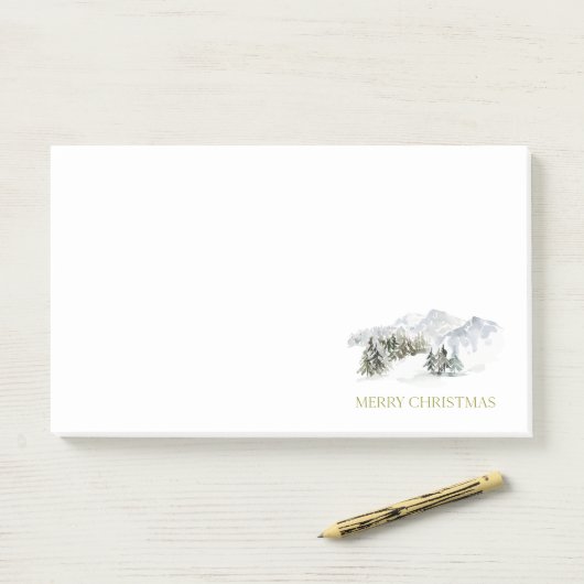 Elegant Merry Christmas Post-it® Notes (Op bureau)