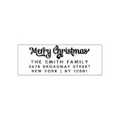 Elegant Merry Christmas Return Address Zelfinktende Stempel (Design)