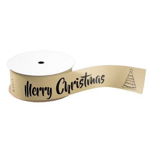 Elegant Merry Christmas Ribbon Roll with Christmas Grosgrain Lint (Spoel)