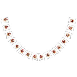 Elegant Merry Christmas Santa Claus Vlaggetjes