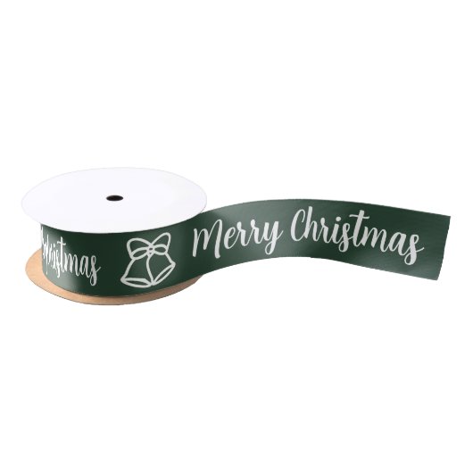 Elegant "Merry Christmas" Satijnen Lint (Spoel)
