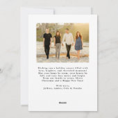 Elegant Merry Christmas Script 2 Foto Feestdagenkaart (Achterkant)