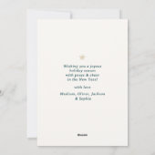 Elegant Merry Christmas Script Botanical Wreath  Feestdagenkaart (Achterkant)