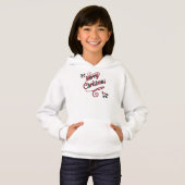 Elegant Merry Christmas Script Hoodie (Voorkant volledig)