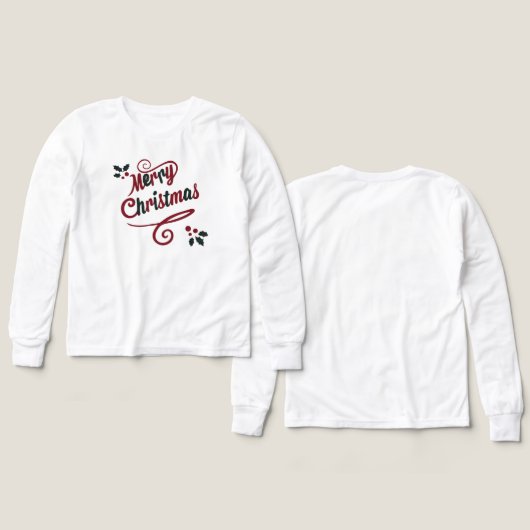 Elegant Merry Christmas Script Hoodie (Voorkant /achterkant)