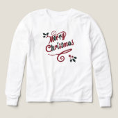 Elegant Merry Christmas Script Hoodie (Voorkant)