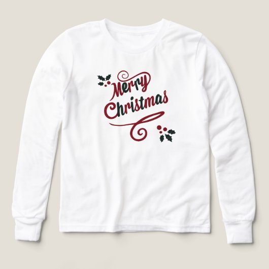 Elegant Merry Christmas Script Hoodie (Voorkant)