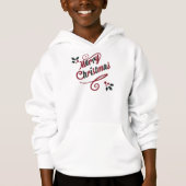 Elegant Merry Christmas Script Hoodie (Voorkant)