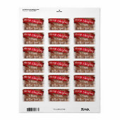 Elegant Merry Christmas Script White Snowflakes Etiket (Full Sheet)