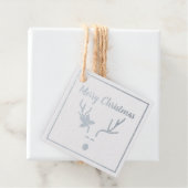 Elegant Merry Christmas Silver Foil Rendier Bedankjes Labels (Met doos)