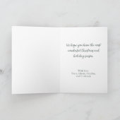 Elegant Merry Christmas Tree Card Feestdagen Kaart (Binnen)