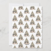 Elegant Merry Christmas Tree Gold Minimalist Feestdagenkaart (Achterkant)