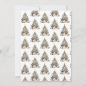 Elegant Merry Christmas Tree Gold Minimalist Kaart (Achterkant)