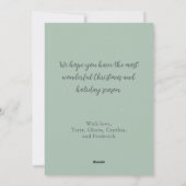 Elegant Merry Christmas Tree Non Photo Card Feestdagenkaart (Achterkant)