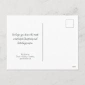 Elegant Merry Christmas Tree Postcard Feestdagenkaart (Achterkant)