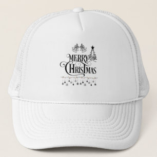 Elegant Merry Christmas Typografie Ontwerp Trucker Pet
