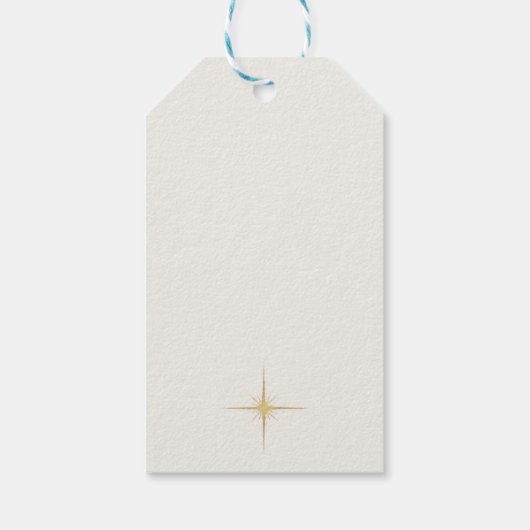 Elegant Merry Christmas Typography Cadeaulabel (Achterkant)