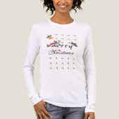 Elegant Merry Christmas Typography Design Tri-Blend Shirt (Voorkant volledig)
