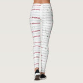 Elegant Merry Christmas Typography Leggings (Achterkant)