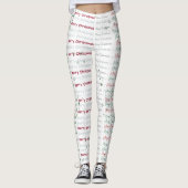Elegant Merry Christmas Typography Leggings (Voorkant)