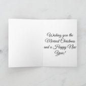 Elegant Merry Christmas Victorian Nostalgic Train Feestdagen Kaart (Binnen)