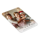 Elegant Merry en Bright Photo Holiday Magnet Magneet (Rechterzijde)