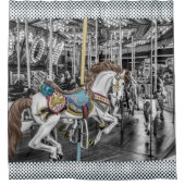 Elegant Merry Go Round Carousel  Douchegordijn (Voorkant)