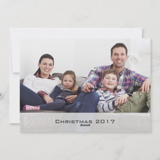 Elegant Merry Gold Script Foto 2-zijdig Feestdagenkaart (Achterkant)