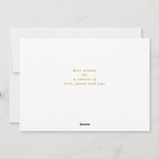 Elegant Merry Gold Script Typografie Feestdagenkaart (Achterkant)