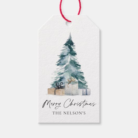Elegant Merry kerkerst Favor Cadeaulabel (Voorkant)