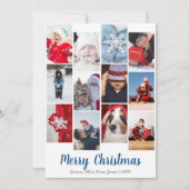 Elegant Merry kerst Aangepaste foto Collage Feestdagenkaart (Voorkant)