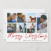 Elegant Merry kerst Aangepaste foto Collage Feestdagenkaart (Voorkant)