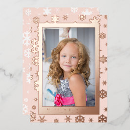 Elegant Merry kerst - Aangepaste foto Folie Feestdagenkaart