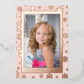 Elegant Merry kerst - Aangepaste foto Folie Feestdagenkaart (Voorkant)