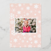 Elegant Merry kerst - Aangepaste foto Folie Feestdagenkaart (Achterkant)