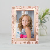 Elegant Merry kerst - Aangepaste foto Folie Feestdagenkaart (Staand Voorkant)