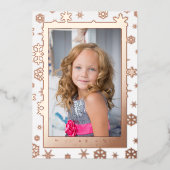 Elegant Merry kerst - Aangepaste foto Folie Feestdagenkaart (Voorkant)