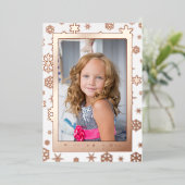 Elegant Merry kerst - Aangepaste foto Folie Feestdagenkaart (Staand Voorkant)