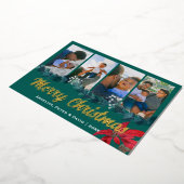 Elegant Merry kerst - Aangepaste foto Folie Feestdagenkaart (Gedraaid)