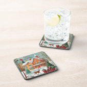 Elegant Merry kerst Bier Onderzetter (Rechterzijde)